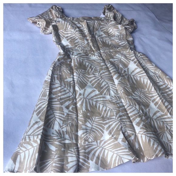 Loft Palm Beach Tie Back Flare Dress 2 4 6 - Picture 4 of 13